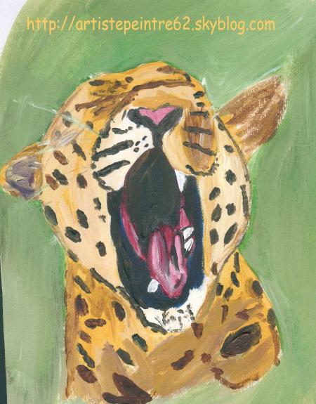 L�opard qui baille